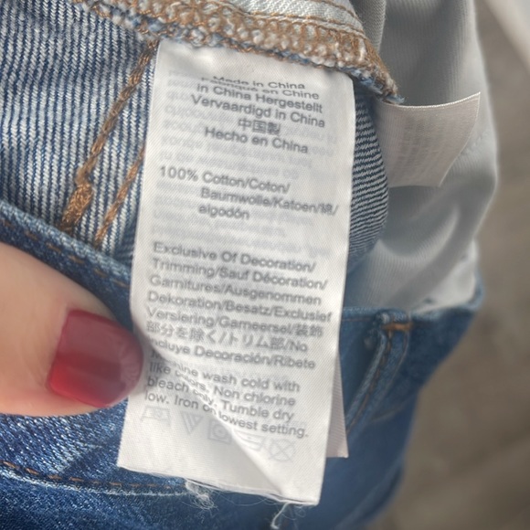 Madewell Rigid Denim Straight Mini Skirt Jean Tie Waist Sz 25 - Picture 9 of 11